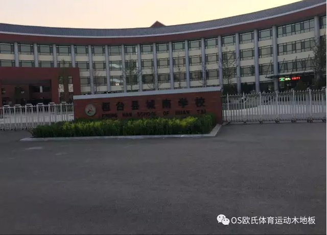 淄博市桓臺縣城南學校體育館木地板案例圖1